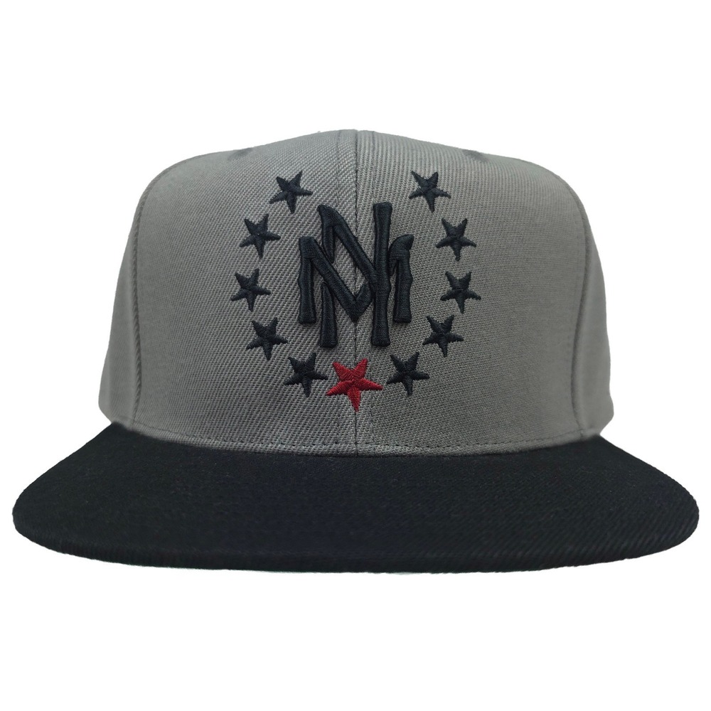 Mitchell &‎ Ness Snapback Hat Cap Embroidery 3D Logo Gray Black New